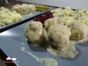 Pulpety drobiowe z sosem koperkowym 17